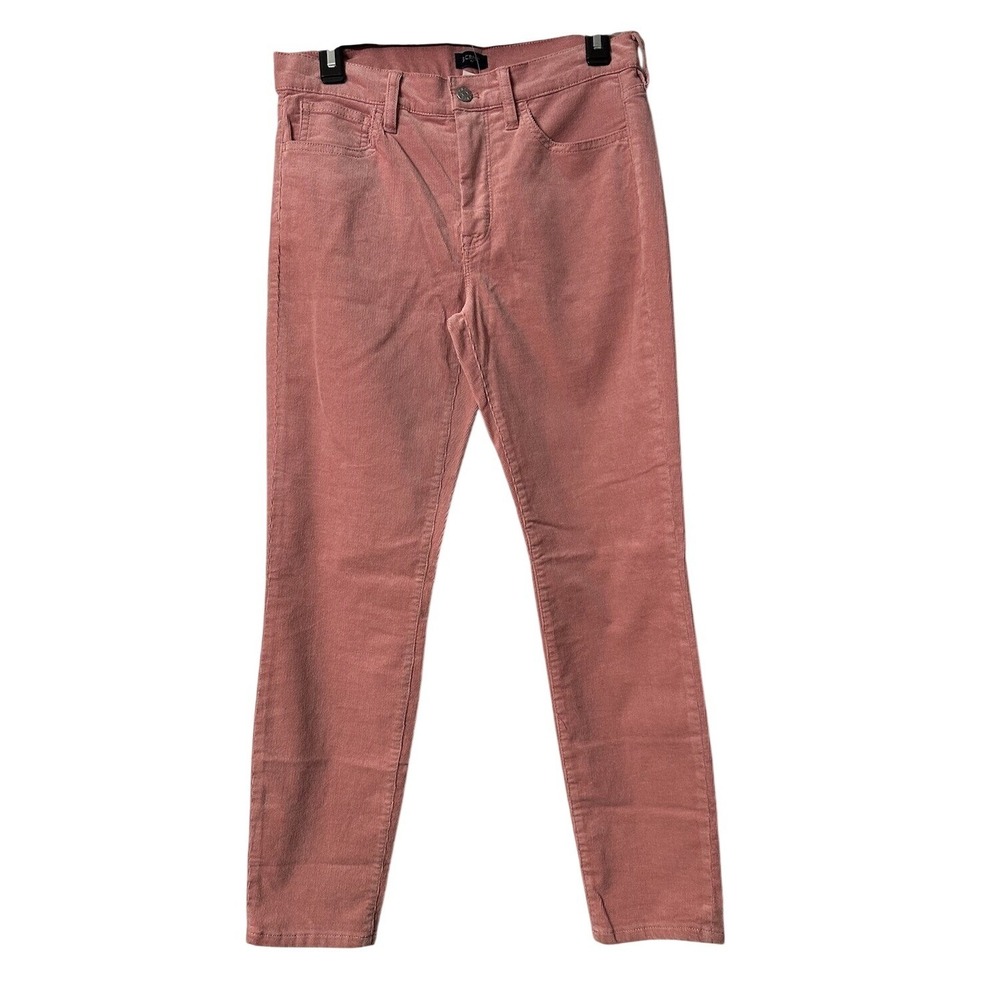 NWT J. Crew Womens Pink Stretch Corduroy Skinny Leg Pants Slacks Size 27